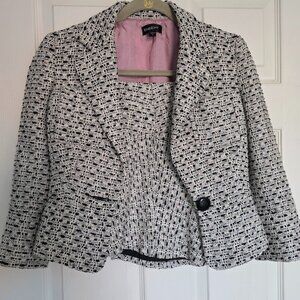 Vintage bebe Black and White Tweed Suit